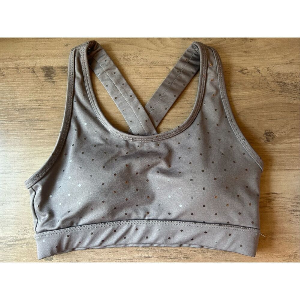 NWOT Scorpio Sol Removable Pad Polka Dot Sports Bra Sz S Athleisure yoga workout